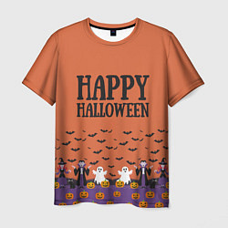 Мужская футболка Happy Halloween pattern