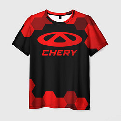 Мужская футболка Chery - red gradient