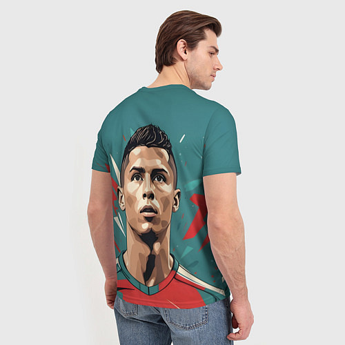 Мужская футболка Футболист Рональдо / 3D-принт – фото 4