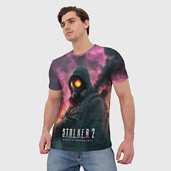 Футболка мужская Stalker 2 радиоактивный фон, цвет: 3D-принт — фото 2