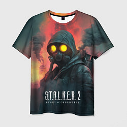 Мужская футболка Stalker 2 радиоактивный дым