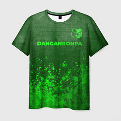 Мужская футболка Danganronpa - green gradient посередине