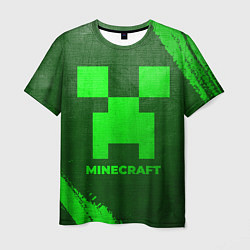 Мужская футболка Minecraft - green gradient