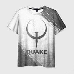 Мужская футболка Quake - white gradient