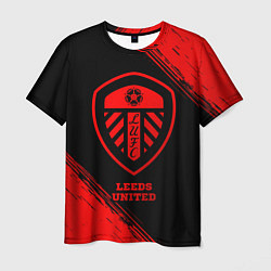 Мужская футболка Leeds United - red gradient