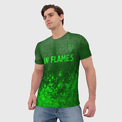 Футболка мужская In Flames - green gradient посередине, цвет: 3D-принт — фото 2