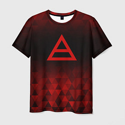 Мужская футболка Thirty Seconds to Mars red poly