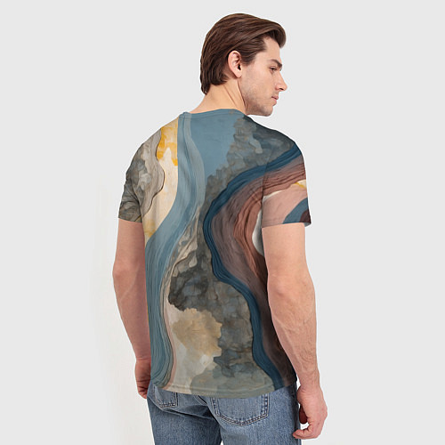 Мужская футболка Флюид арт / 3D-принт – фото 4