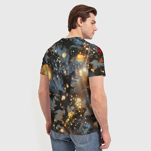 Мужская футболка Spiderman на новогодней елке / 3D-принт – фото 4