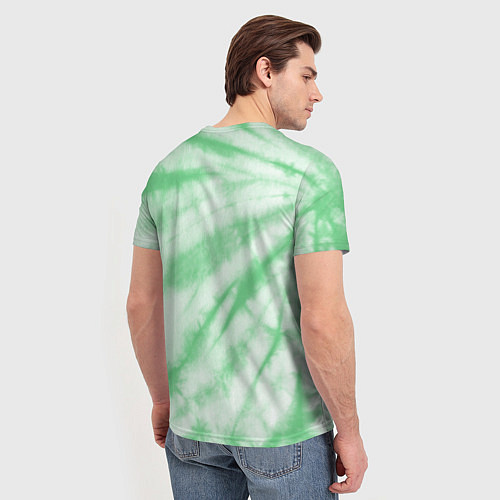 Мужская футболка Салатовый тай дай / 3D-принт – фото 4
