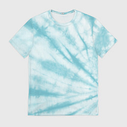 Футболка мужская Голубой тай дай, цвет: 3D-принт