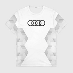 Футболка мужская Audi white poly, цвет: 3D-принт