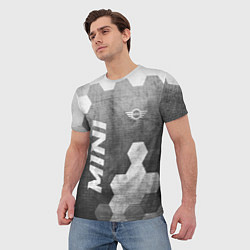 Футболка мужская Mini - grey gradient вертикально, цвет: 3D-принт — фото 2