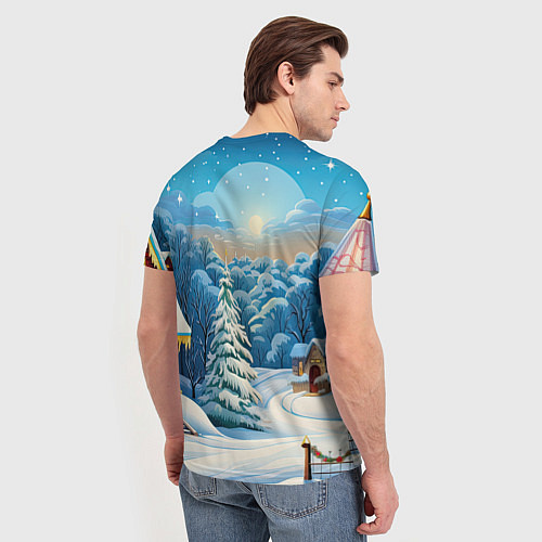 Мужская футболка Добрая змейка 2025 / 3D-принт – фото 4