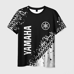 Мужская футболка Yamaha - следы от шин