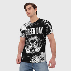 Футболка мужская Green Day рок пес, цвет: 3D-принт — фото 2