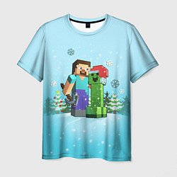 Мужская футболка Minecraft - New Year