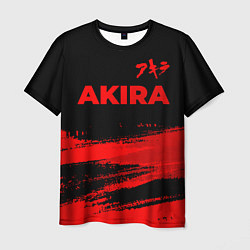 Мужская футболка Akira - red gradient посередине
