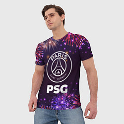 Футболка мужская Праздничный PSG, цвет: 3D-принт — фото 2