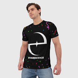 Футболка мужская Evanescence конфети, цвет: 3D-принт — фото 2