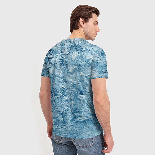 Мужская футболка Морозный узор / 3D-принт – фото 4