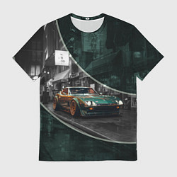 Мужская футболка Зелёный спорткар