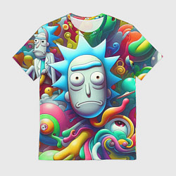 Мужская футболка Рик Санчес - граффити