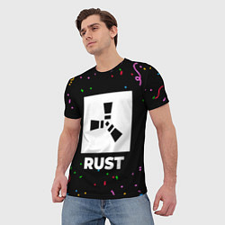 Футболка мужская Rust конфети, цвет: 3D-принт — фото 2