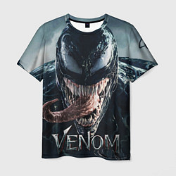 Мужская футболка Venom head with tongue