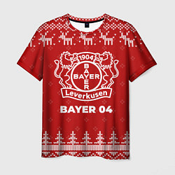 Мужская футболка Новогодний Bayer 04 с оленями