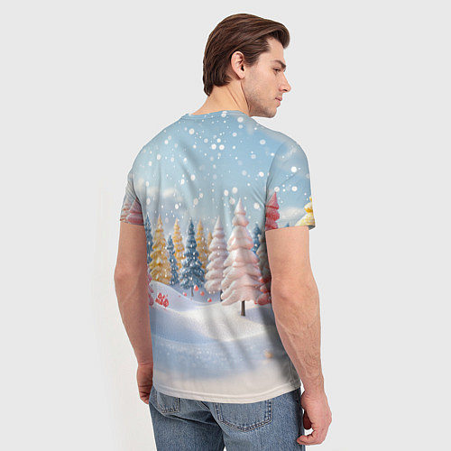 Мужская футболка Маленькая милая змейка 2025 / 3D-принт – фото 4