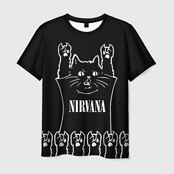 Футболка мужская Nirvana: cat rock, цвет: 3D-принт