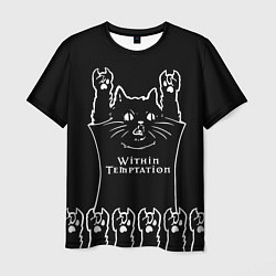 Мужская футболка Within Temptation: rock cat