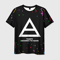 Мужская футболка Thirty Seconds to Mars конфети