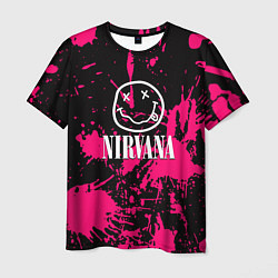 Мужская футболка Nirvana pink color