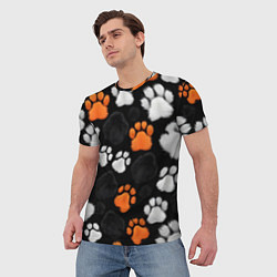 Футболка мужская Мохнатые лапки, цвет: 3D-принт — фото 2