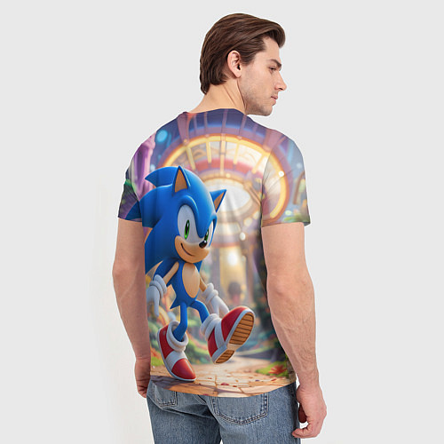 Мужская футболка Sonic фантастический мир / 3D-принт – фото 4