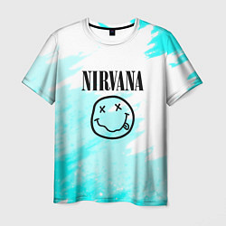 Мужская футболка Nirvana rock music color