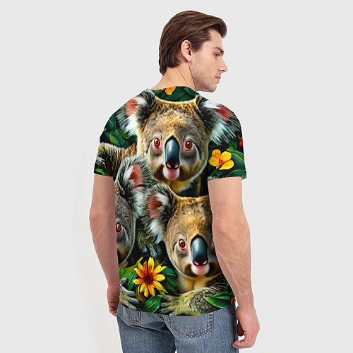 Мужская футболка Три коалы / 3D-принт – фото 4