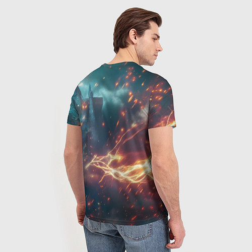 Мужская футболка Гарри Поттер и магические искры / 3D-принт – фото 4