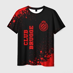 Мужская футболка Club Brugge - red gradient вертикально