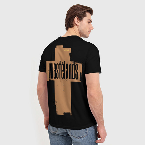 Мужская футболка Гранж крест / 3D-принт – фото 4