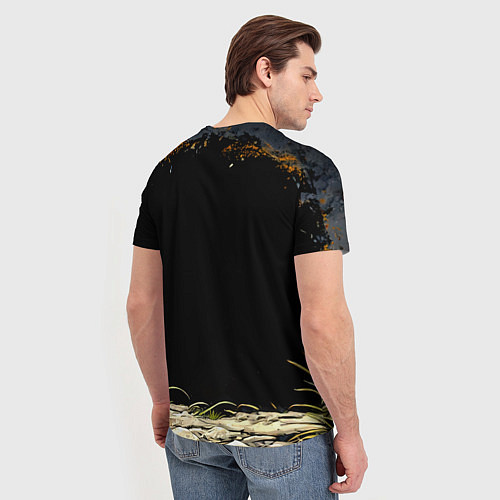 Мужская футболка Кенгуру на черном / 3D-принт – фото 4