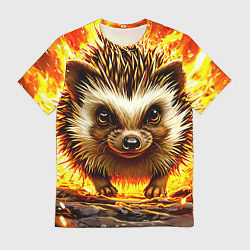 Мужская футболка Еж в огне