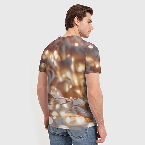 Мужская футболка Кошечка держит в лапках сердечко / 3D-принт – фото 4