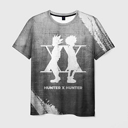 Мужская футболка Hunter x Hunter - grey gradient