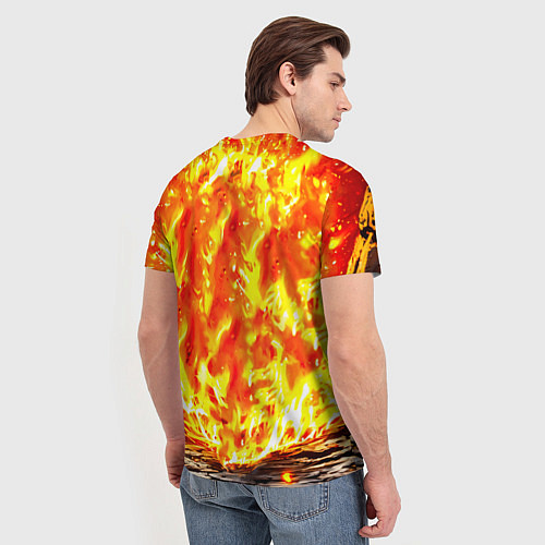 Мужская футболка Овечка в огне / 3D-принт – фото 4