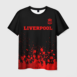 Мужская футболка Liverpool - red gradient посередине