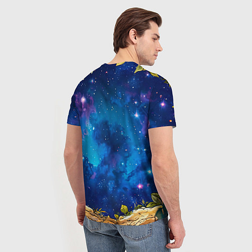 Мужская футболка Обезьянка в звездную ночь / 3D-принт – фото 4