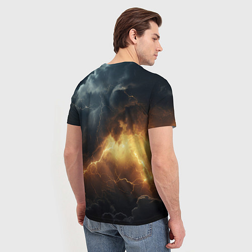 Мужская футболка Kingdom Come Deliverance 2 лого на черном небе / 3D-принт – фото 4